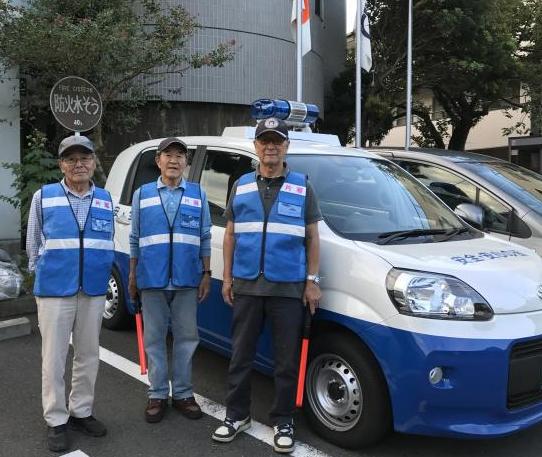 パトロールに参加する地域の方々